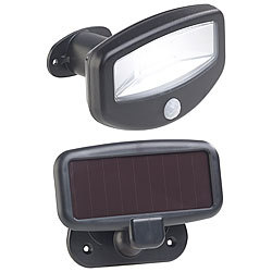 Lunartec Solar-LED-Strahler, PIR-Bewegungssensor, 16 LEDs, 100 lm, 1,2 W, IP44 Lunartec LED-Solar-Au&szlig;enlampen mit PIR-Sensoren (neutralwei&szlig;)
