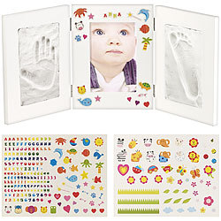 Your Design 3-teiliger Rahmen für Babyfoto und 2 Gipsabdrücke, 48,5 x 21 cm Your Design Rahmen für Babyfotos und Hand-/Fußabdrücke