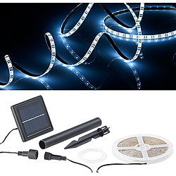 Lunartec Solar-LED-Streifen mit 180 tageslichtweißen LEDs, Versandrückläufer Lunartec Solar-LED-Streifen