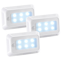 3x LED Leuchte mit Bewegungsmelder Set Batteriebetrieb Nachtlicht Batterie Licht