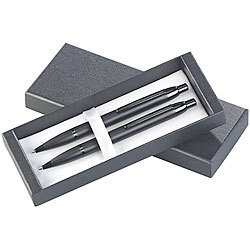 PEARL Hochwertiges Druck-Kugelschreiber & -Bleistift-Set in Geschenkbox PEARL Kugelschreiber- und Bleistift-Sets