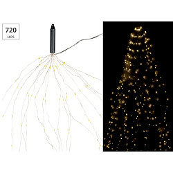 Lunartec Christbaum-Überwurf-Lichterkette, 20 Girlanden & 720 warmweiße LEDs Lunartec Außen Weihnachtsbaum-Überwurf-Lichterketten