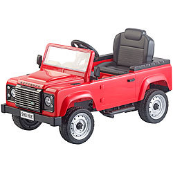 Playtastic Kinderauto mit Land-Rover-Lizenz, Tretpedalen und EVA-Rädern, rot Playtastic Tretautos für Kinder