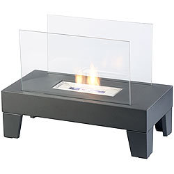 Carlo Milano Bio-Ethanol-Lounge-Dekofeuer, 60 x 45 x 30 cm, bis 60 Min. Brenndauer Carlo Milano Bioethanol-Stand-Kamine