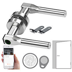 VisorTech Sicherheits-Türbeschlag, Fingerabdruck, Transponder, App, DIN rechts VisorTech