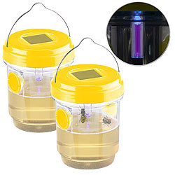 Exbuster 2er-Set giftfreie Solar-LED-Insektenfalle z. Aufhängen oder Hinstellen Exbuster Giftfreie Insektenfallen mit LED-Lichtern