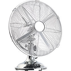 Sichler Haushaltsgeräte Vollmetall-Tisch-Ventilator im Retro-Look, Oszillation, 35 W, Ø 30 cm Sichler Haushaltsgeräte Tischventilatoren aus Vollmetall mit Oszillation