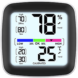 infactory Digitales Präzisions-Thermo-/Hygrometer mit LCD-Display, kalibrierbar infactory Digitale Thermometer/Hygrometer