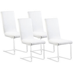 infactory 4er-Set Stretch-Stuhlhussen, OEKO-TEX® Standard 100, 42x42x60 cm, weiß infactory Stuhlbezüge