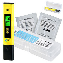 AGT Digitales pH-Wert-Testgerät mit ATC-Funktion & LCD-Display, pH 0 - 14 AGT