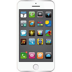 PEARL Badetuch im weißen Smartphone-Design, 170 x 100 cm PEARL Strandtücher