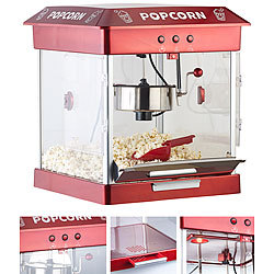 Rosenstein & Söhne Profi-Gastro-Popcorn-Maschine mit Edelstahl-Topf, 800 Watt Rosenstein & Söhne 