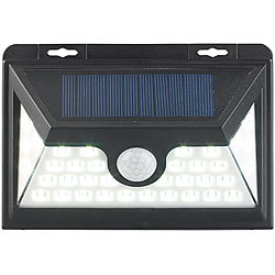 Luminea Solar-LED-Wandleuchte mit Bewegungs-Sensor & Akku, 350 Lumen, 7,2 Watt Luminea Solar-LED-Wandlichter mit Nachtlicht-Funktion