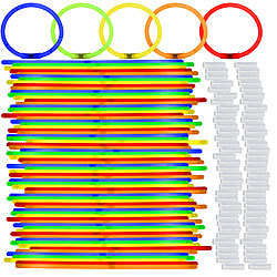 PEARL 75 Lightsticks (Knicklichter) in 5 Neon-Leuchtfarben, 20 cm L&auml;nge PEARL Knicklichter