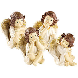 infactory Große Deko-Weihnachtsengel im 4-er Set infactory Deko-Weihnachtsengel