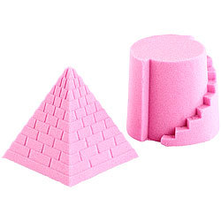 Playtastic Kinetischer Sand, formbar und formstabil, fein, pink, 500 g Playtastic