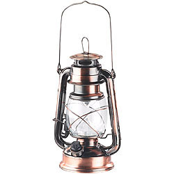Lunartec Dimmbare LED-Sturmlampe mit Akku, bronze, 30 Lumen, 1,2 Watt Lunartec Akku-LED-Sturmlampen