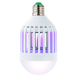 Exbuster 2in1-UV-Insektenkiller & LED-Lampe E27, 9 Watt, 550 lm, tageslichtweiß Exbuster