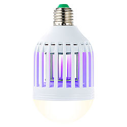 Exbuster 2in1-UV-Insektenkiller und LED-Lampe, E27, 9 W, 550 Lumen, neutralweiß Exbuster
