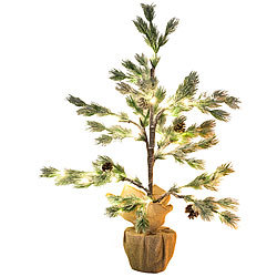 Britesta Deko-Nadelbäumchen im Topf, mit 24 LEDs, Kunstschnee und Zapfen, 70 cm Britesta LED-Weihnachts-Nadelbäume