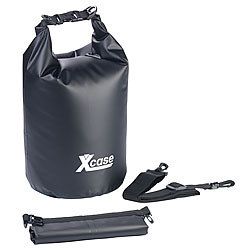 Xcase 3er-Set Wasserdichte Packsäcke aus LKW-Plane, 5/10/20 Liter, schwarz Xcase Wasserdichte Packsäcke
