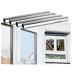 infactory 4er-Set Isolier-Spiegelfolie, Sicht-/UV-Schutz, selbstklebend,40x200cm infactory Fenster-Isolier-, UV- & Sichtschutz-Spiegelfolien