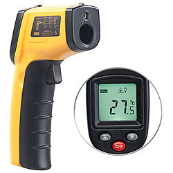 AGT Berührungsloses Infrarot-Thermometer mit Laserpointer, -50 bis +380 °C AGT Infrarot-Thermometer mit Laser