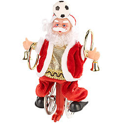 infactory Weihnachtsmann auf Einrad, mit Fussball infactory Singende Weihnachtsmänner mit Einrädern