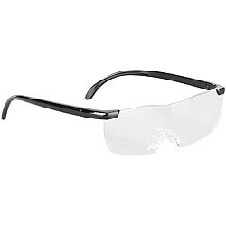 PEARL Randlose Vergrößerungs-Brille, 1,6-fach, mit Schutz-Tasche PEARL Vergrößerungs-Brillen