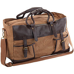 Xcase Canvas-Reisetasche mit 2 Außentaschen und Schultergurt, 30 Liter Xcase