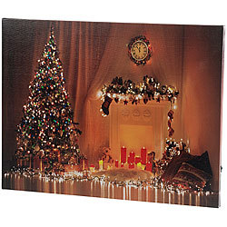 infactory Wandbild "Weihnachten" mit farbwechselnder LED-Beleuchtung, 50 x 38 cm infactory LED-Weihnachts-Wandbilder