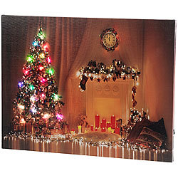 infactory Wandbild "Weihnachten" mit farbwechselnder LED-Beleuchtung, 50 x 38 cm infactory LED-Weihnachts-Wandbilder