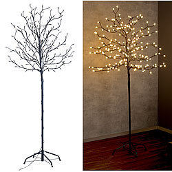 Lunartec LED-Deko-Baum mit 200 beleuchteten Knospen, 150 cm, drinnen & draußen Lunartec