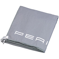 PEARL 2er-Set Mikrofaser-Strandtücher, Überzug und Tasche, 80 x 200 cm PEARL Mikrofaser-Strandtücher mit Lehnenüberzug und Tasche