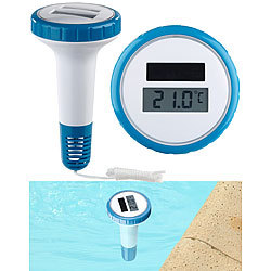 infactory Digitales Solar-Teich-& Poolthermometer, LCD-Anzeige, wasserdicht IPX7 infactory Solar-Poolthermometer