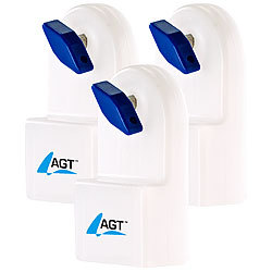 AGT Manueller Heizkörper-Entlüfter m. integriertem Wasserbehälter, 3er-Set AGT Manuellee Heizkörper-Entlüfter mit Auffang-Behältern