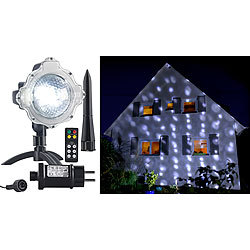 Lunartec LED-Kugellampe mit Schneefall-Effekt und Ausschalt-Timer, weiß, IP44 Lunartec LED-Kugellampen mit Schneefall-Effekt und Timer