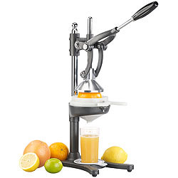 Rosenstein & Söhne Profi-XXL-Zitruspresse aus Stahl mit starker Hebel-Wirkung, Nylon-Sieb Rosenstein & Söhne Hebel-Zitruspressen