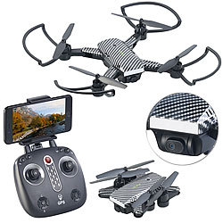 Simulus Faltbarer GPS-Quadrocopter mit HD-Kamera, Follow-me-Funktion und App Simulus Faltbare GPS-WLAN-Quadrocopter mit HD-Kamera