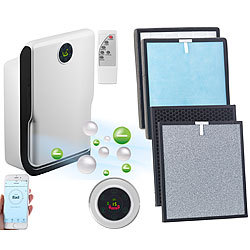 Sichler Haushaltsgeräte 6-Stufen-Luftreiniger mit UV-Licht, Ionisator und 2-fachem Filtersatz Sichler Haushaltsgeräte Multi-Stufen-Luftreiniger mit Filtermatten, Ionisator und UV-Licht