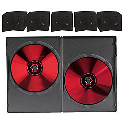 PEARL Doppel DVD Slim (7mm) Box 50er-Set schwarz PEARL