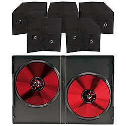 PEARL Doppel-CD-/DVD-Hüllen schwarz 50er-Pack PEARL CD- / DVD-Hüllen