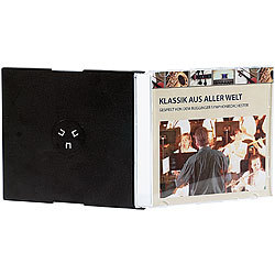 PEARL 10er-Set Slim-CD-Hüllen transparent/schwarz PEARL CD-Hüllen