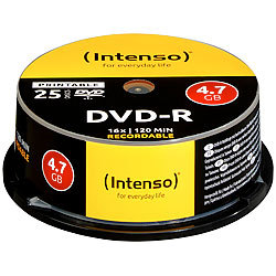 Intenso DVD-R 4.7GB 16x printable, 25er-Spindel Intenso