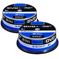 Intenso DVD+R 8,5GB 8x Double Layer, 2x 25er-Spindel Intenso