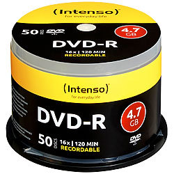 Intenso 2er-Set DVD-R 4.7GB 16x mit je 50 Rohlingen Intenso DVD-Rohlinge