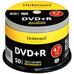 Intenso DVD+R 4.7GB 16x, 50er-Spindel Intenso DVD-Rohlinge