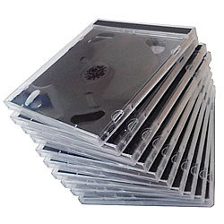 PEARL CD Jewel Boxen im 50er-Set, schwarzes Tray PEARL CD-Jewel-Case