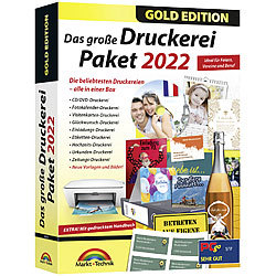 Markt + Technik Das große Druckereipaket 2022 - Gold Edition Markt + Technik Druckvorlagen & -Softwares (PC-Softwares)