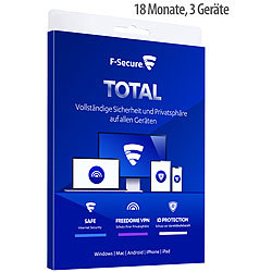 F-Secure TOTAL Internet Security, 3 Geräte, 12 Monate + 6 Monate Gratis F-Secure Internet & PC-Security (PC-Softwares)